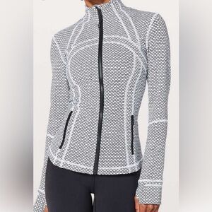 lululemon define jacket in monochromatic black/white size 4.